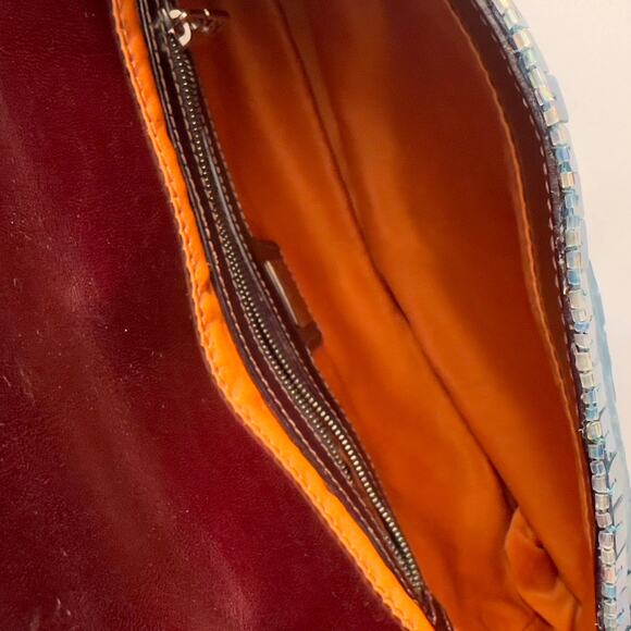 Vintage Fendi Blue Sequin Baguette - Picture 7 of 9